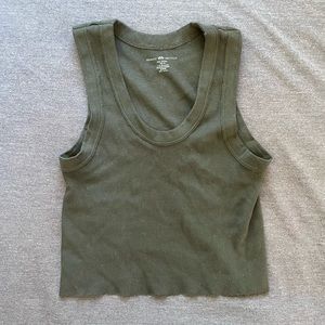 Brandy Black ribbed tank top